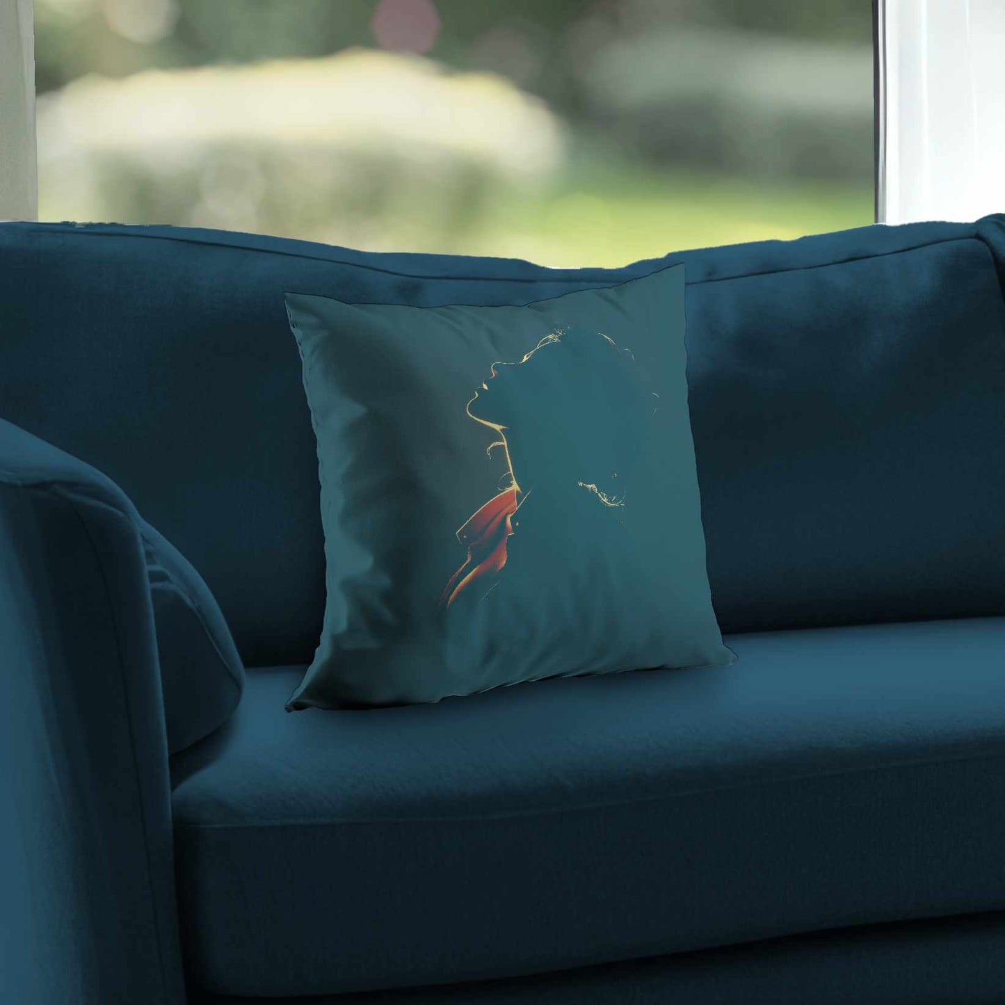 Coussin décoratif en sergé poly Silence Lumière Chuchotement | Décoration d'intérieur