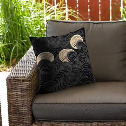 Layers Poly Twill Throw Pillow - Stylish Home Decor Accent