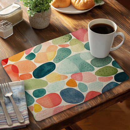 Seedy shapes - 14"x18" Braided Polyester Placemat