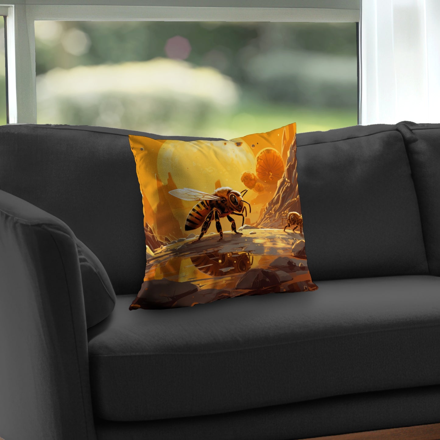 Bee world - Throw Pillow