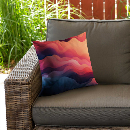 Coussin décoratif en sergé de polyester effet fumée | Décoration élégante