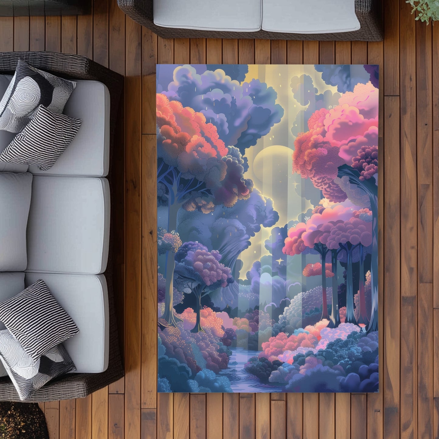 Beams Pink Outdoor Area Rug | Stylish Home Decor Accent