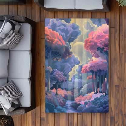 Beams Pink Outdoor Area Rug | Stylish Home Decor Accent