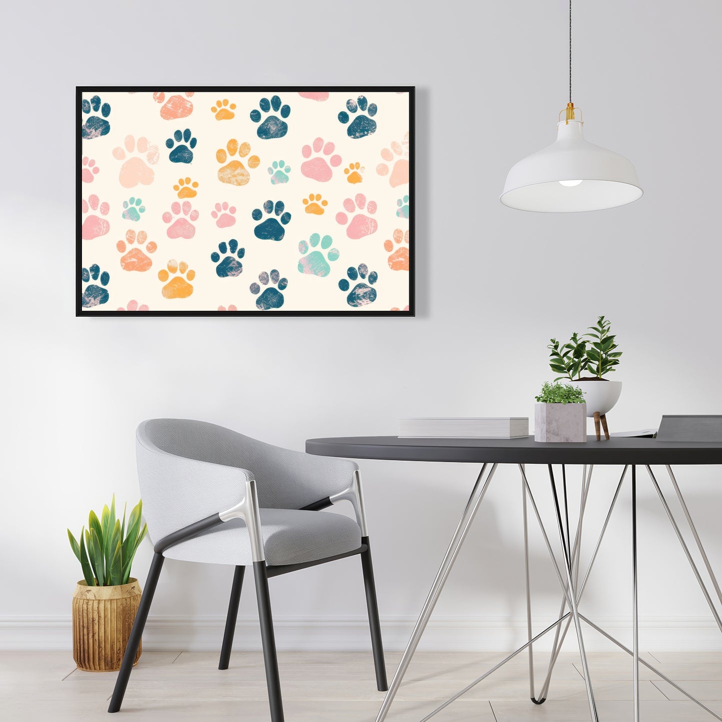 Cute paws - 36"x36" Framed canvas