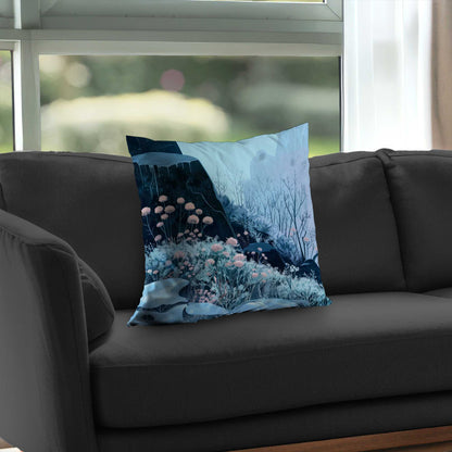 Annual Freeze Blue Poly Twill Throw Pillow Insert | Decor