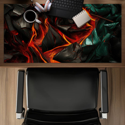 Imminent Rupture - Green Desk Mat for Home Decor | Stylish Accessory