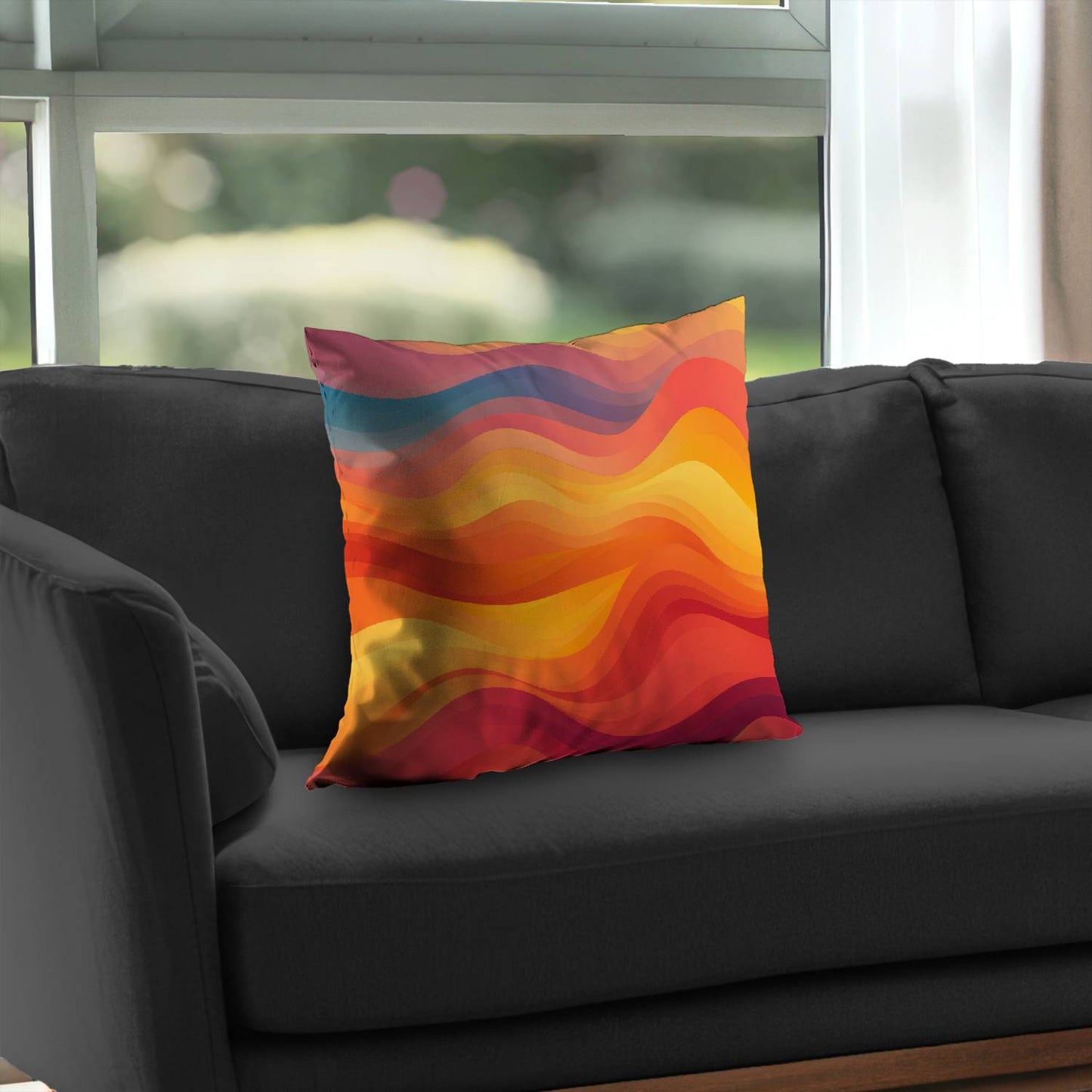 Sunset flow - Throw pillow - Print on demand