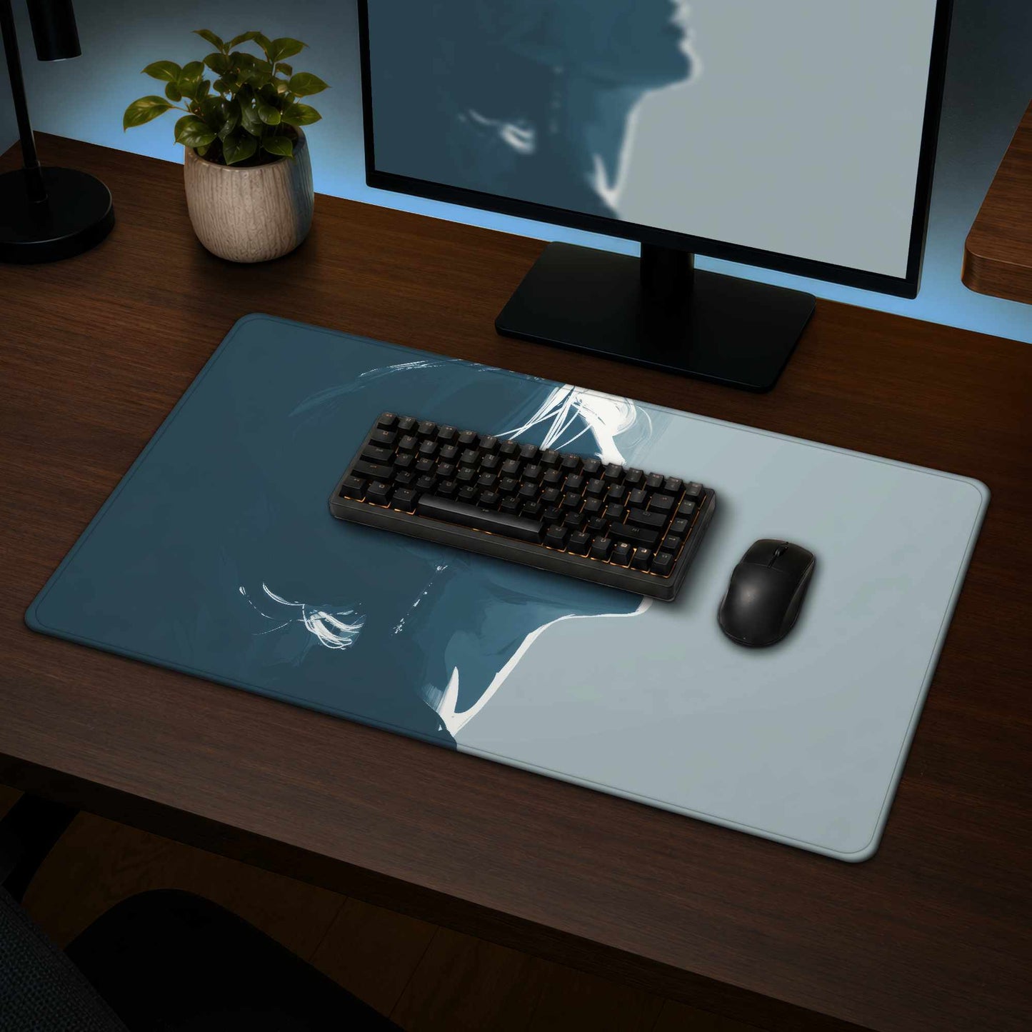 Tapis de bureau lumineux silencieux | Accessoire de décoration intérieure élégant