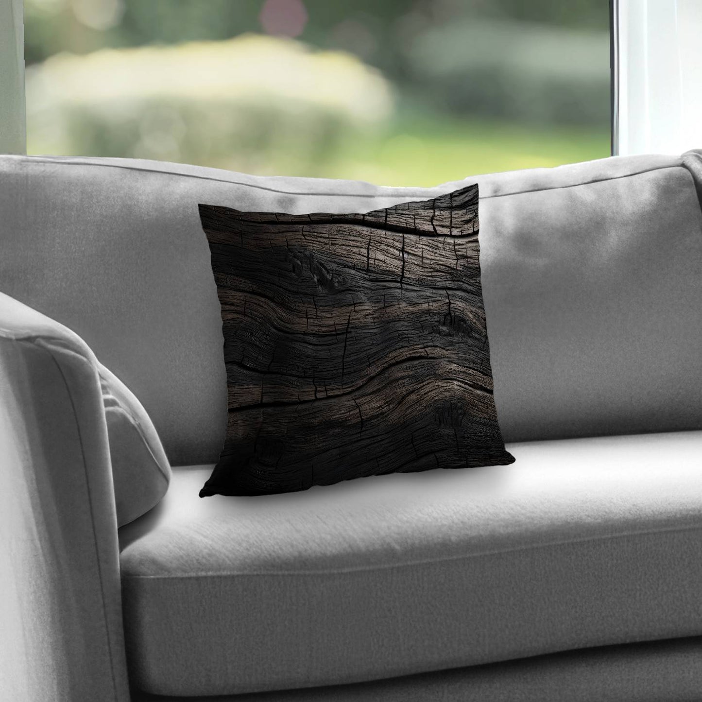 Dark wood - Throw pillow - Print on demand