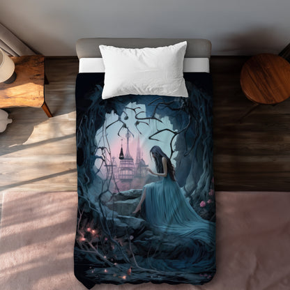 Morose Cave Turquoise Duvet Cover | Stylish Home Decor