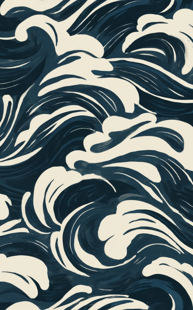 Midnight Ocean Flow Bath Mat | Stylish Home Decor Accent