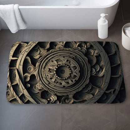 Cycles Gray Bath Mat for Home Decor - Stylish and Soft