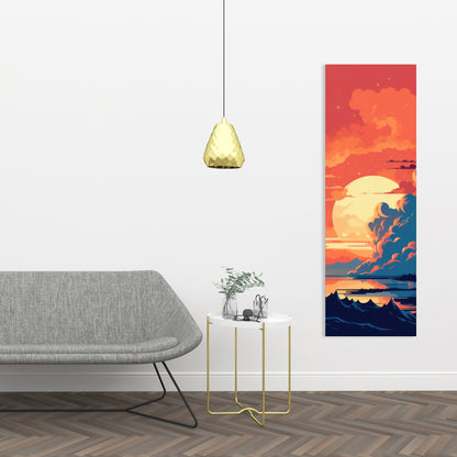 Orange and Blue - Yellow Canvas for Home Decor | Vibrant Art