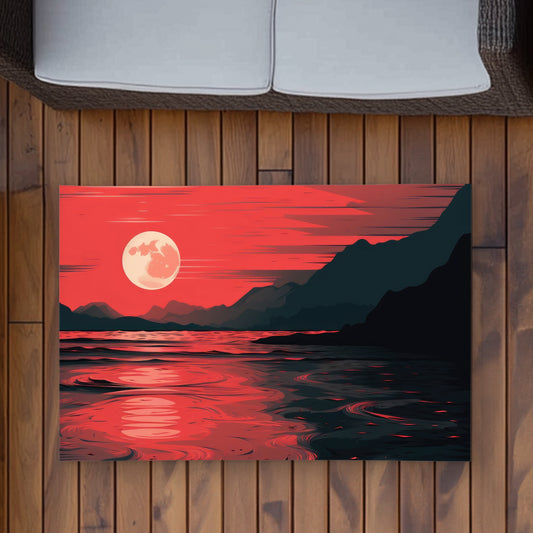 Bloody Tides Red Outdoor Area Rug - Stylish Home Decor