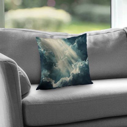 Beam of Light Poly Twill Throw Pillow | Home Decor Accent