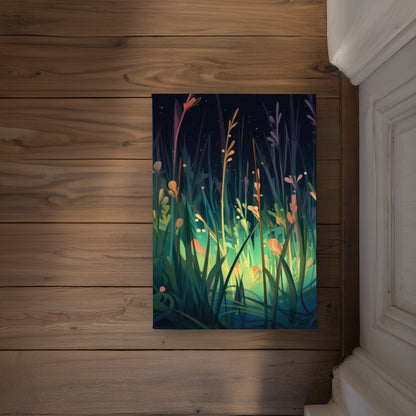 Between Twigs Orange Indoor Outdoor Door Mat - Home Decor