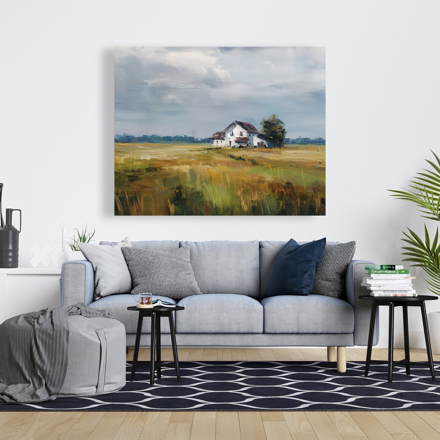Marsh White Canvas for Home Decor - Stylish Wall Art