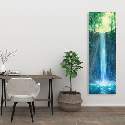 Waterfall Gray Canvas Art for Elegant Decor | Modern Design