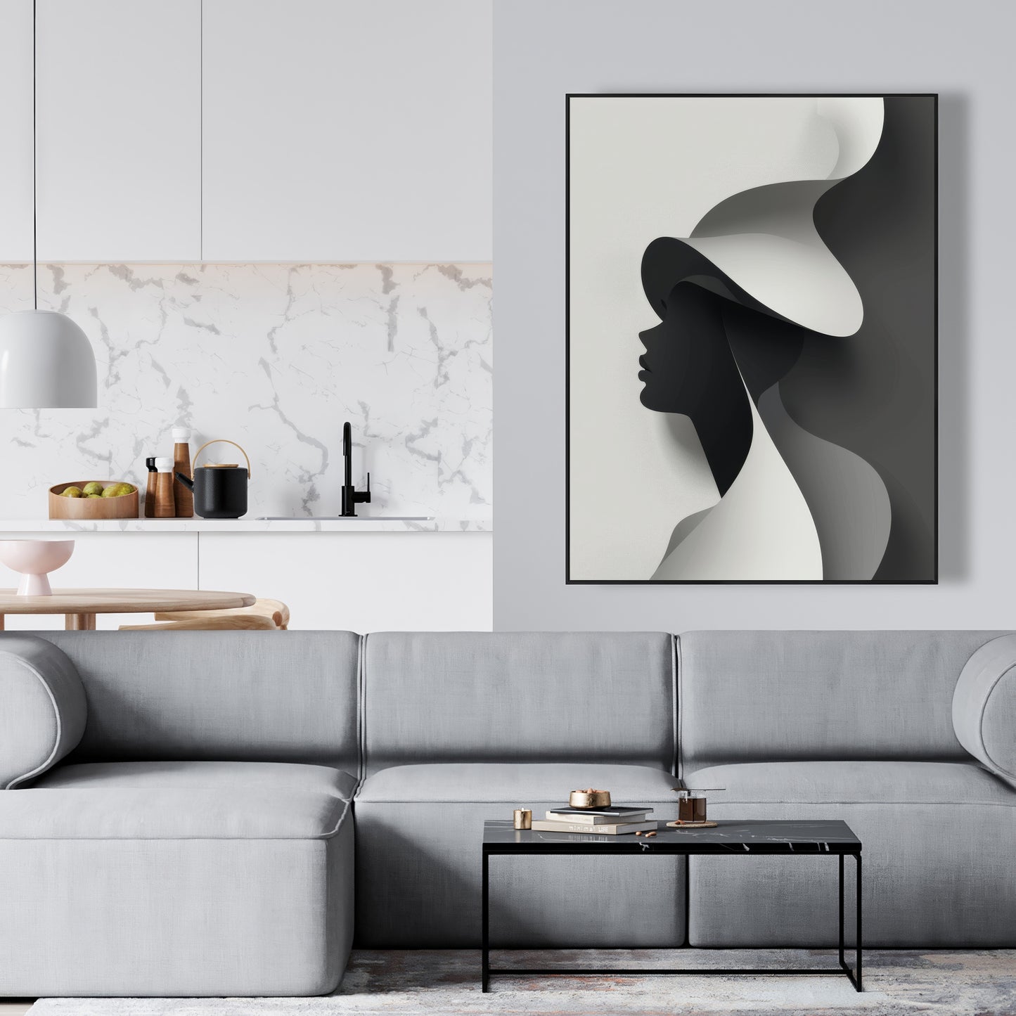 Duality - 36"x36" Framed canvas