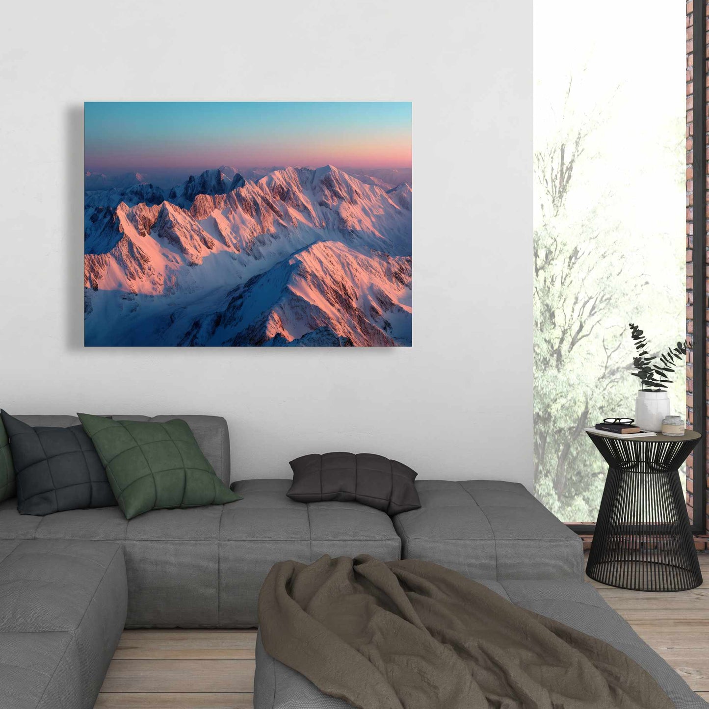 Sunny Peaks - Blue Canvas Art | Stylish Design