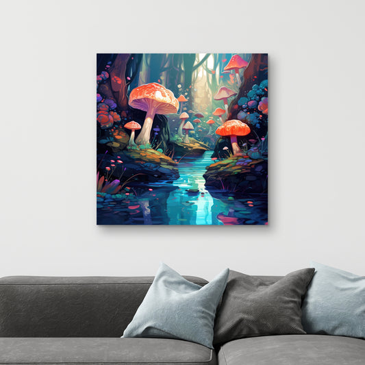 Whimsical forest - 32"x32" Canvas