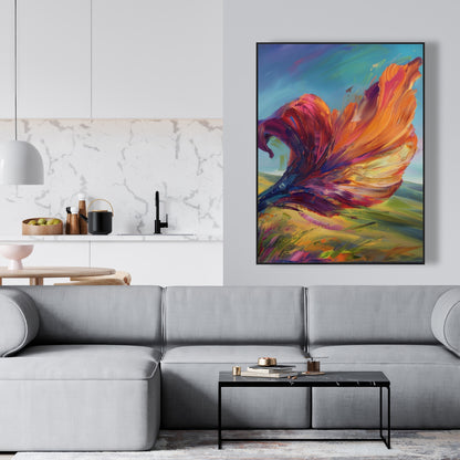 The leaf - 36"x36" Framed canvas
