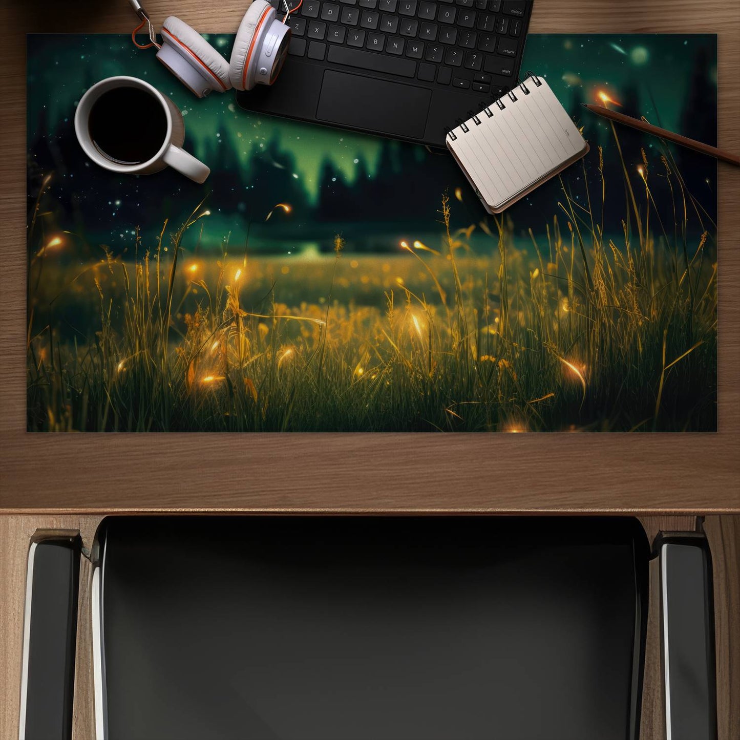 Light in the Dark Yellow Desk Mat | Home Decor Essentials
