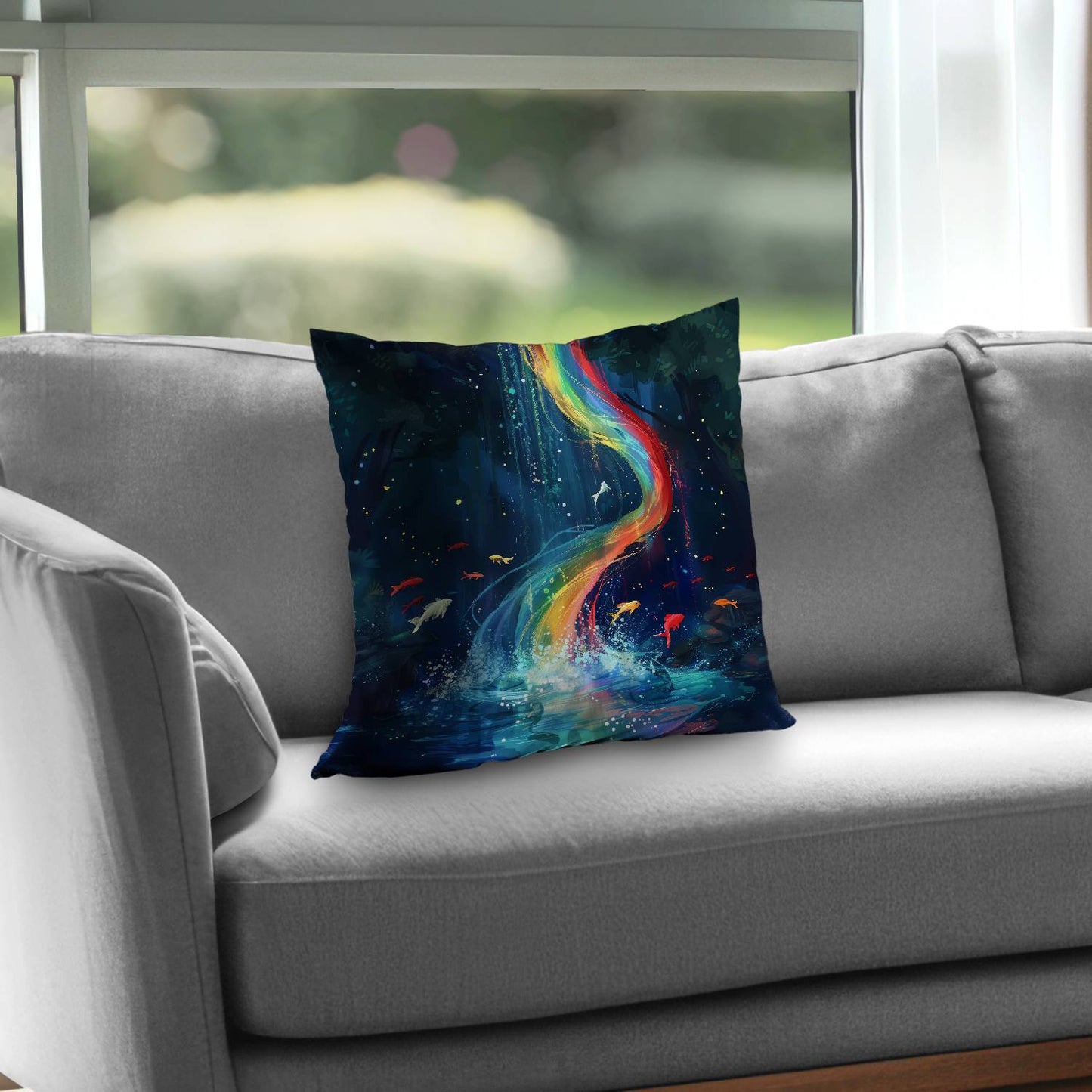 Swirl Poly Twill Throw Pillow - Stylish Home Decor Accent