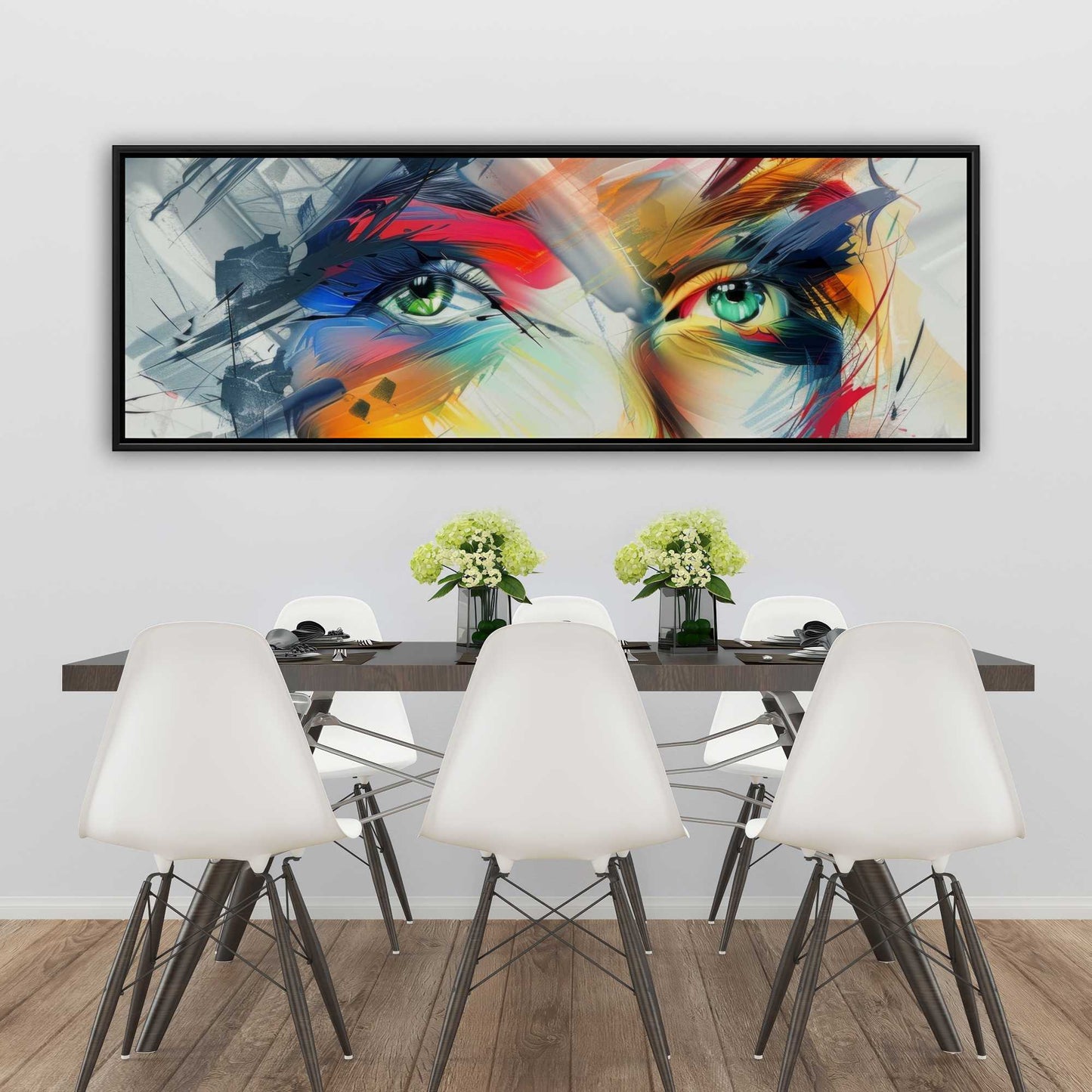 Abstract Look - White Framed Canvas Art for Home Decor