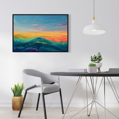 Watercolors - 36"x36" Framed canvas