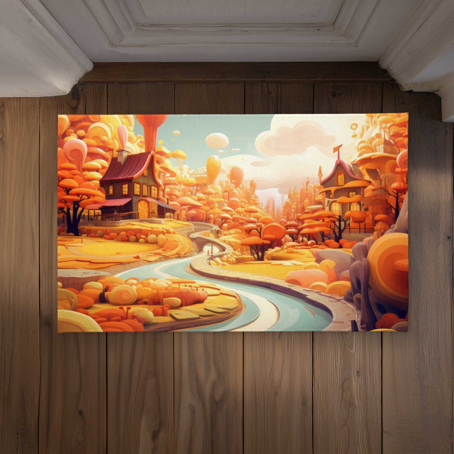 Honey Land Blue Indoor Outdoor Door Mat | Decor Essential