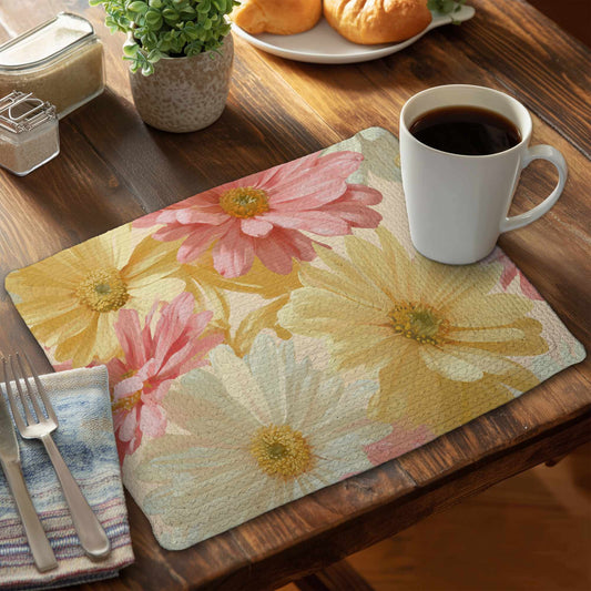 Sunlit Daisy Dream Braided Placemat | Stylish Home Decor