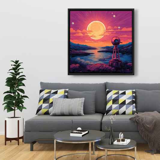 Measure the calm - 36"x36" Framed canvas