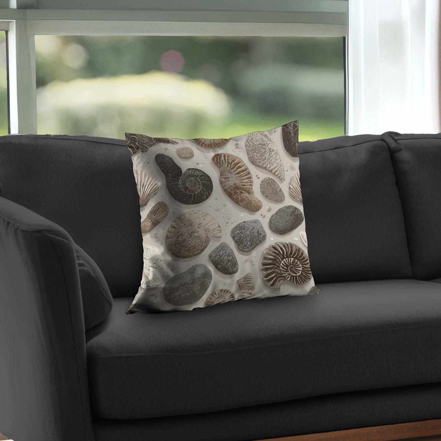 Timeless Fossil Flow Poly Twill Throw Pillow - Home Decor