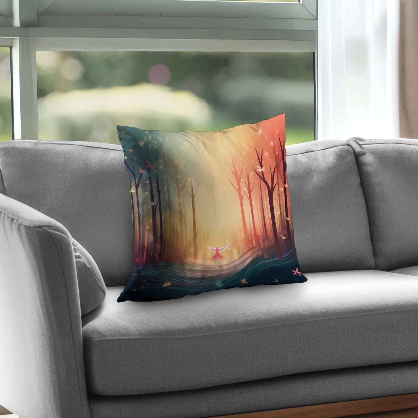 Coussin décoratif en sergé de polyester Enchanted - Décoration d'intérieur élégante