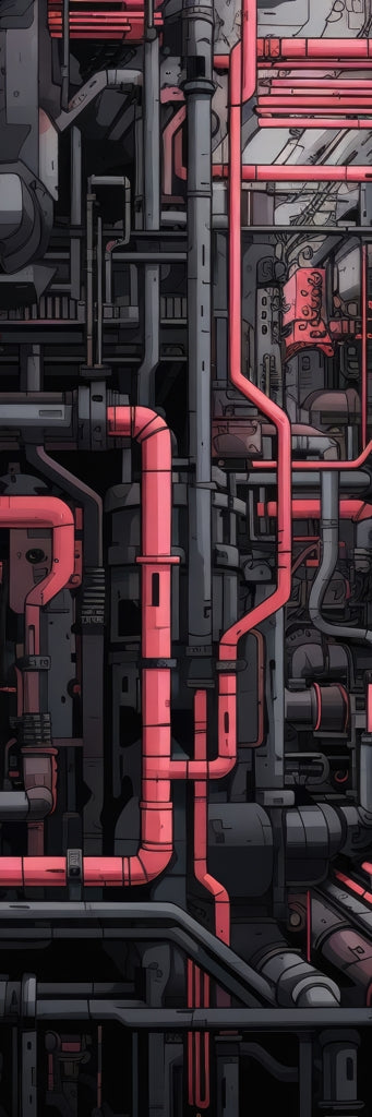 Tubular nightmare - Framed Canvas - Print on demand