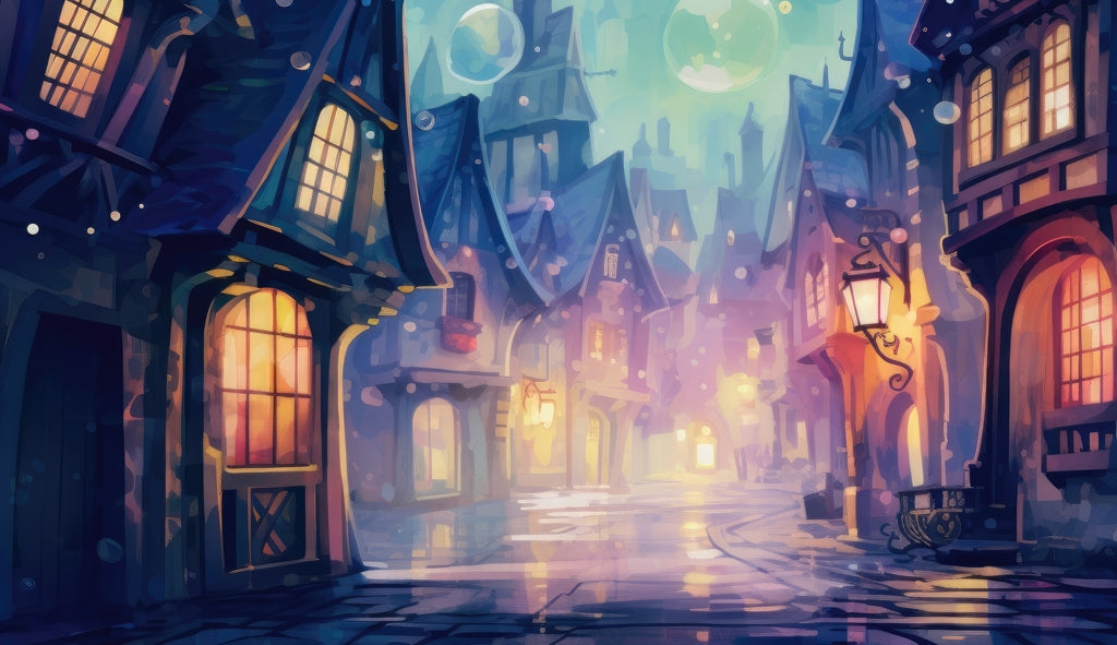 Bubble Ville Yellow Indoor Outdoor Tablecloth for Home Decor