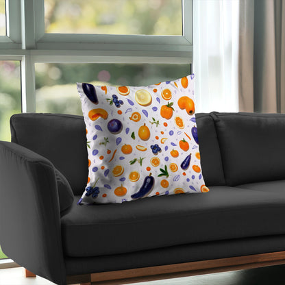 Orange and purple - Throw Pillow
