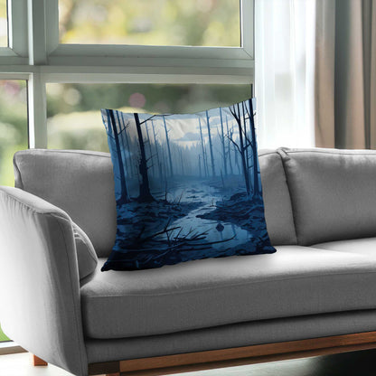 Dead Lands Blue Poly Twill Throw Pillow Insert
