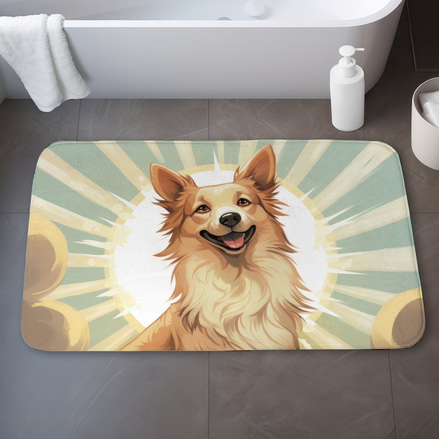 Who's a good boy - 17"x24" Bath mat