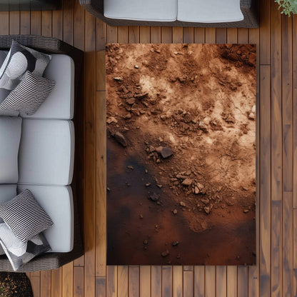 The Dark Patch - Black Outdoor Area Rug for Home Decor