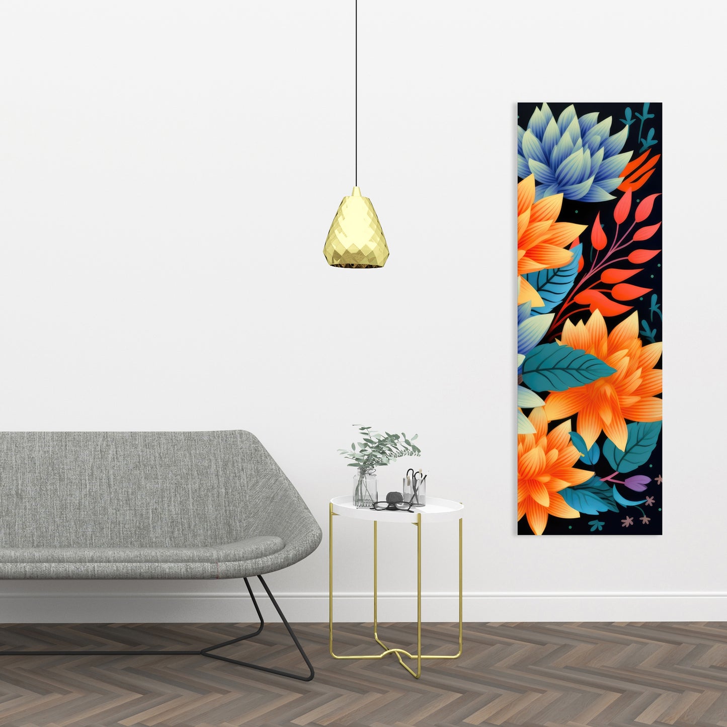 Color bouquet Turquoise Canvas for Stylish Home Decor