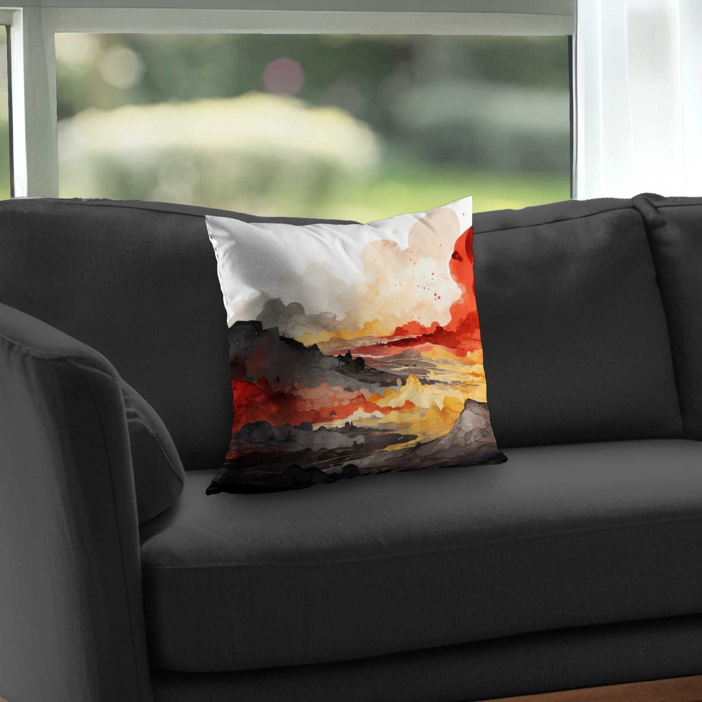 Coussin décoratif en sergé polyester Scolding Land | Accessoire de décoration intérieure
