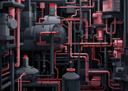 Dark Pipes Gray Indoor Outdoor Door Mat - Home Decor Accent