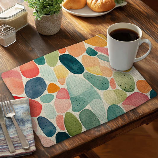 Seedy shapes - 14"x18" Braided Polyester Placemat