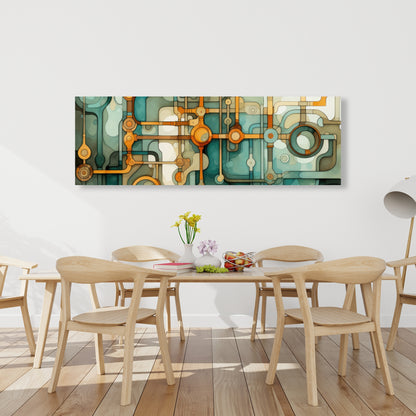 Turns and bends - Turquoise Canvas for Home Decor | Art