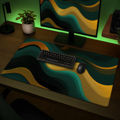 Golden Harmony Desk Mat - Stylish Home Decor Accessory