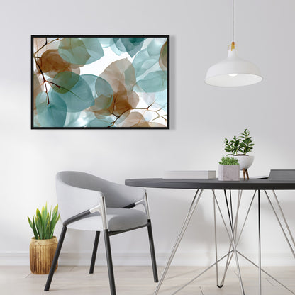 Translucent leaves - 24"x24" Framed canvas