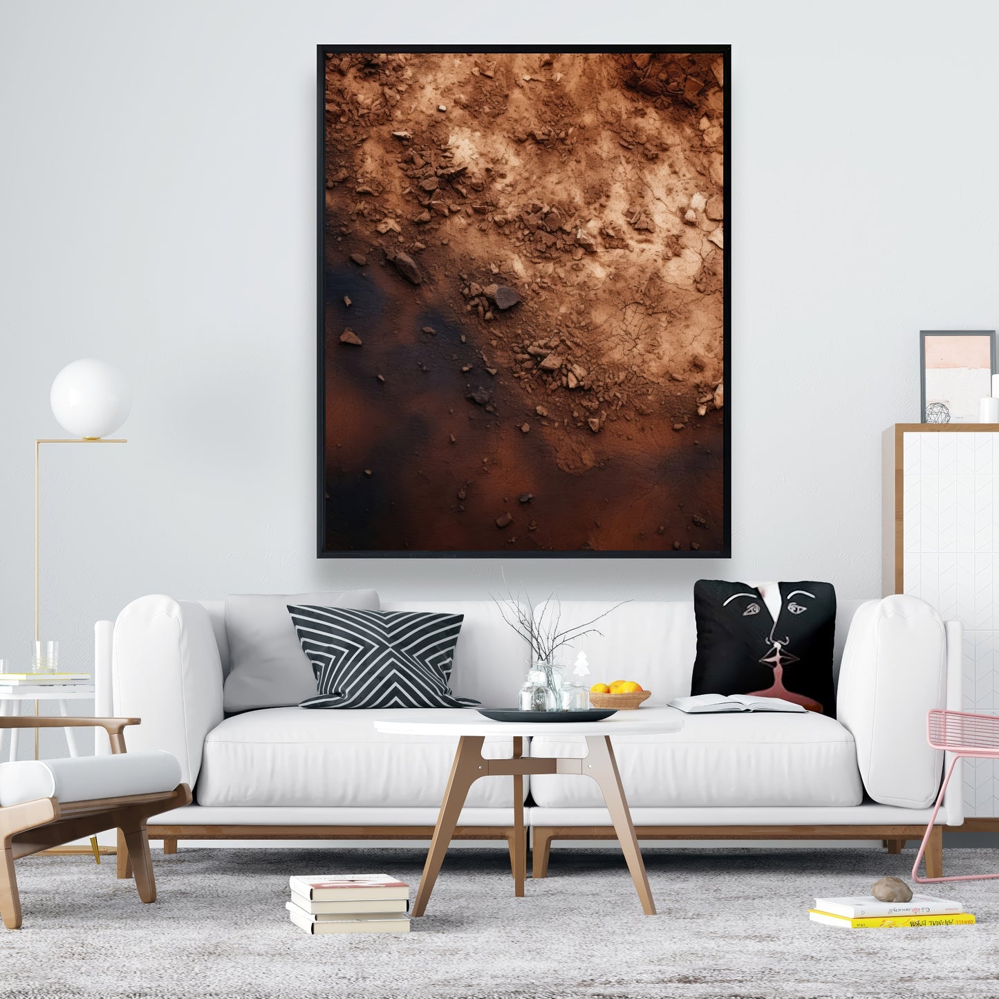 The dark patch - 36"x36" Framed canvas