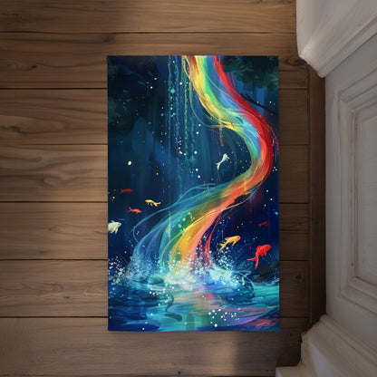 Swirl Green Indoor Outdoor Door Mat - Home Decor Essential